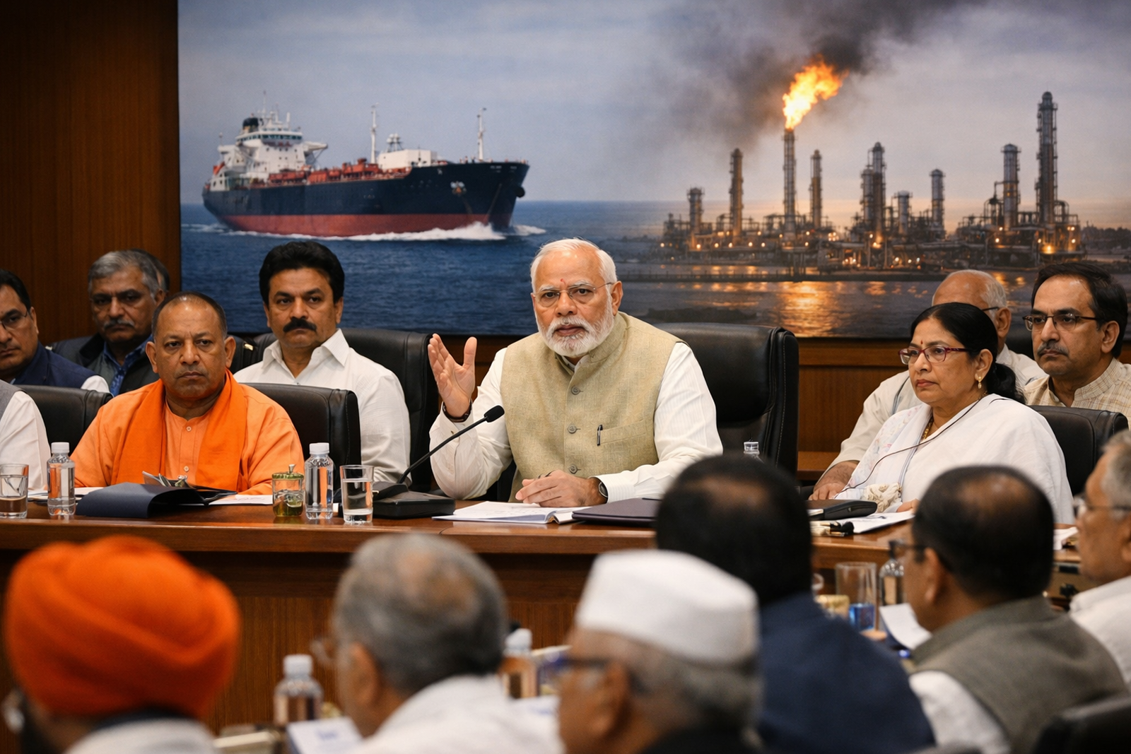 Narendra Modi Urges ‘Team India’ Approach, Calls on CMs to Secure Supplies Amid Gulf Crisis